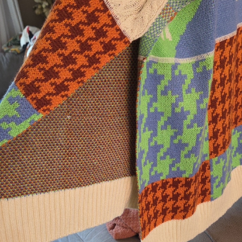 PATCHWORK Multicolor Cardigan - Picture 3 of 9